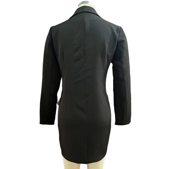 Blazer Dress for Women V Neck Long Sleeve Work Dress Notch Lapel Double Breasted Jacket Dress Formal Office Business Outfit