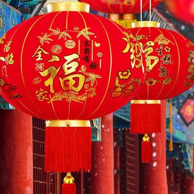Красный китайский новогодний фонарь Водонепроницаемые дверные подвесные фонари Весенний фестиваль Улица