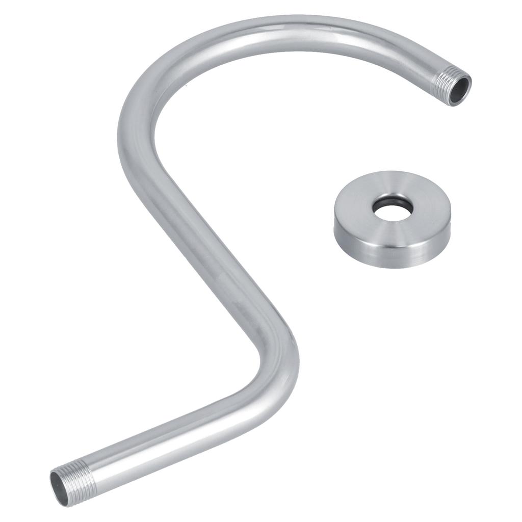 Shower Arm S Shape Gooseneck Stainless Steel Shower Head Extension Arm Bathroom NPT Shower Head Arm