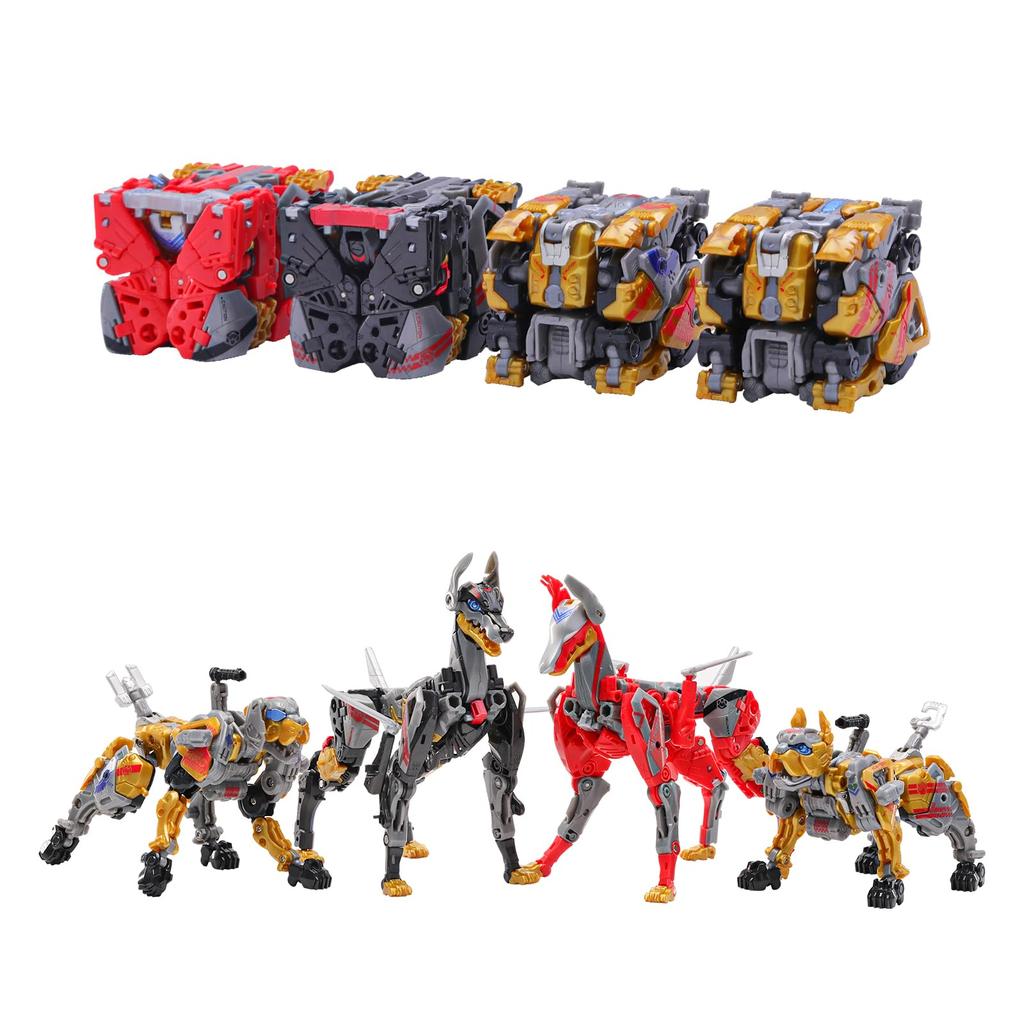 BEASTBOX 52TOYS BOTCON Limited Edition Игрушка-трансформер Собака Четыре робота могут быть объединены Игрушка-трансформер Окрашенная высокоподвижная фигурка