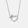 METROCITY JEWELRY Кулон Сердце из стерлингового серебра Белый Ожерелье A231SN1002WPA