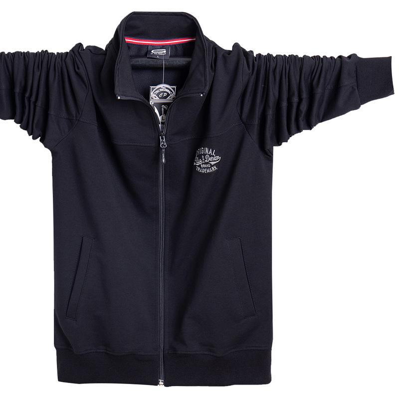 Men's Plus Size Zipper Sweatshirt Coat - 2024 Autumn/Winter Collection, Loose Thin Fit, Model 5083