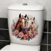 Happy Horse Lover Ванная комната Креативная наклейка на унитаз Украшение крышки унитаза Водонепроницаемая наклейка