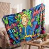 Warm Flannel BlanketFallout Vault Boy Soft Cozy Throw Blanket for Bedroom Couch