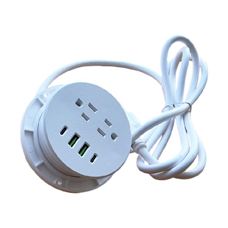 Сетевые фильтры для крепления на стол, 2 розетки AC, 4 порта USB, быстрая зарядка 65 Вт, сертифицированные по безопасности, зарядная станция для рабочих мест
