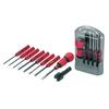 ANEX Screwdriver Set, Electrician's Grip with Heaton Screwdriver, 8-Piece Set (Phillips 0/Phillips 1/Phillips 2/-2.5/-5.5/-6/Needle/Gimme) No. 6950 [E