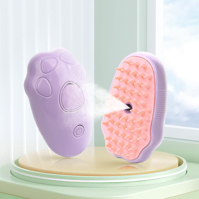 Pet Grooming Folding Floating Hair Brush Comb Pet Cleaning Supplies Rechargeable Massage Brush Rotatable Cat  Dog Multi-functional Spray  Accessories