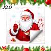 Waterproof Holiday Home Decor Christmas Santa Claus Window Clings, Reusable Static Holding Milk And Cookies Film Glass Decals, Winter Sticker