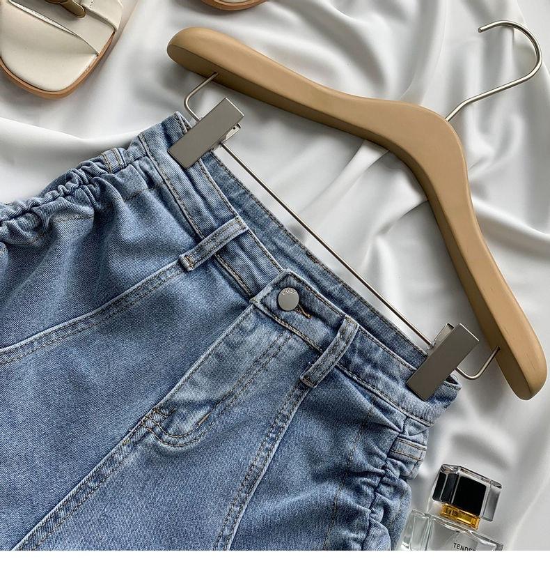 Модные универсальные джинсовые шорты на шнурке, женские летние, тонкие, с высокой талией, эластичные, тонкие, с широкими штанинами, супер короткие брюки