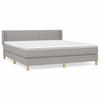 Maison Exclusive - Sommier à lattes de lit avec matelas Gris clair 180x200cm Tissu
