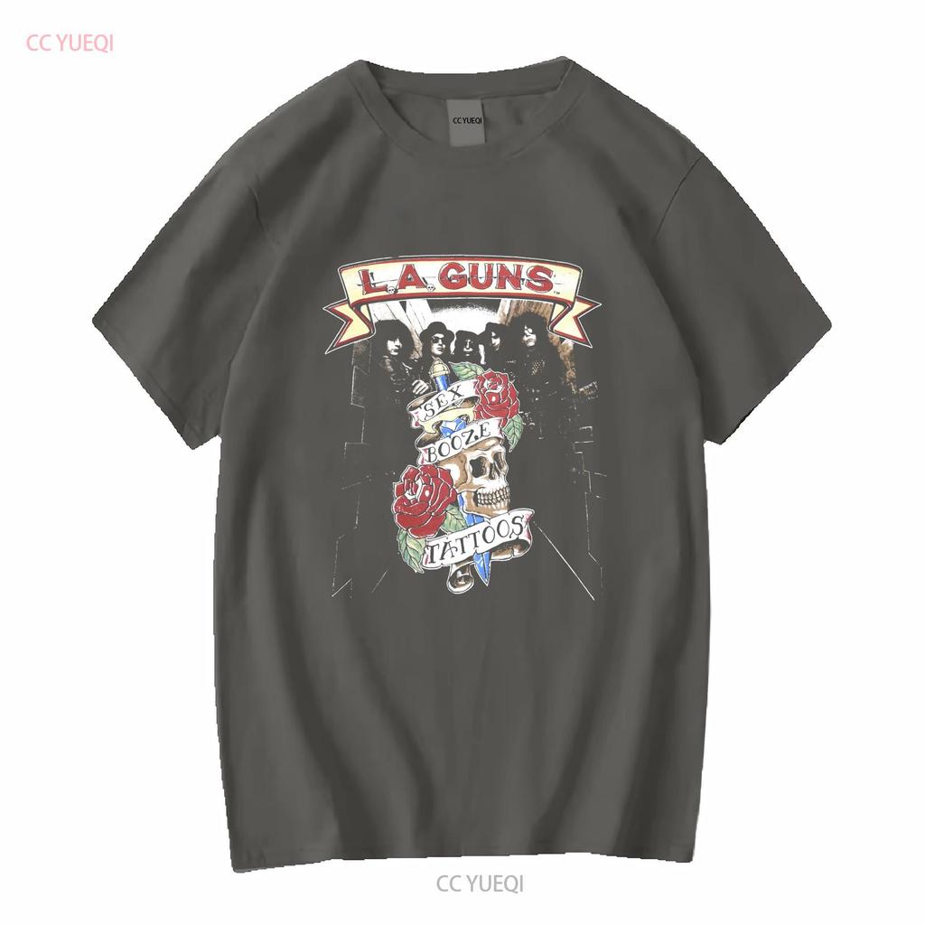 LA Guns T Shirt Tour 89 Cocked Loaded Sizes S to XXL New long or short sleeves vintage Washed Casual homme