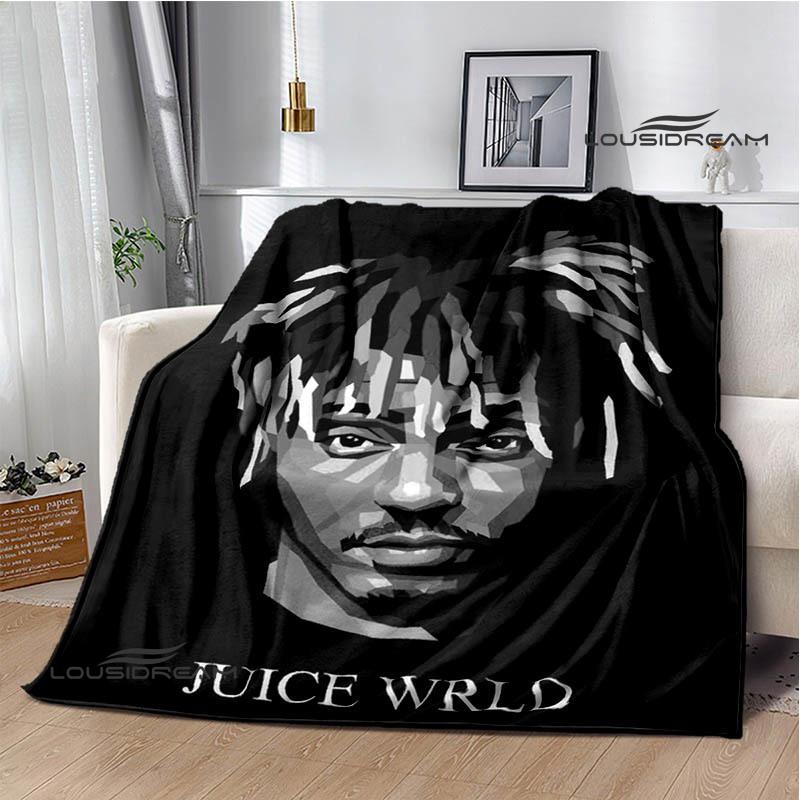3D Rapper Juice Wrld 999 Retro Printed blankets Flannel Warm blanket Soft Cozy Blanket Travel Blankets bed linings Birthday Gift
