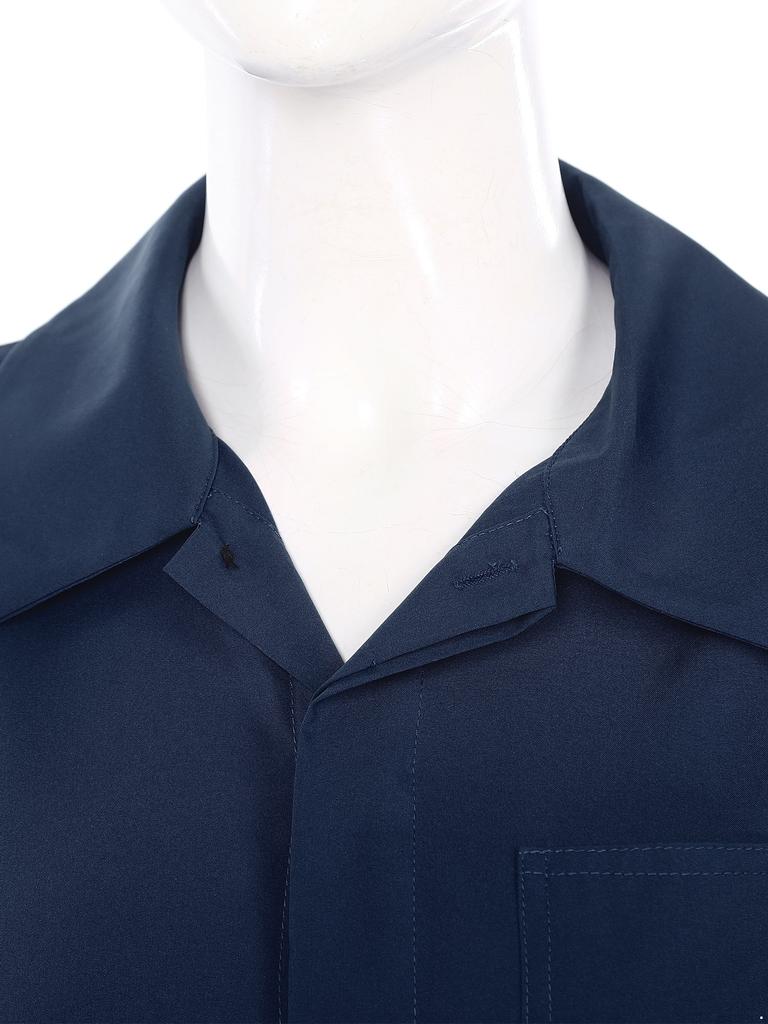 Womens Fashion Jumpsuit Button Front Design Casual Solid Color Turn Down Collar Long Sleeve Coverall