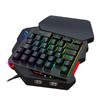 HXSJ V500 One-handed Gaming Keyboard RGB USB Wired Illuminated Keyboard with Converter Gaming