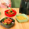 Square Air Fryer Liner Non-Stick Silicone Basket Reusable Air Fryer Accessories Silicone Material 3 Colors for Air Fryer