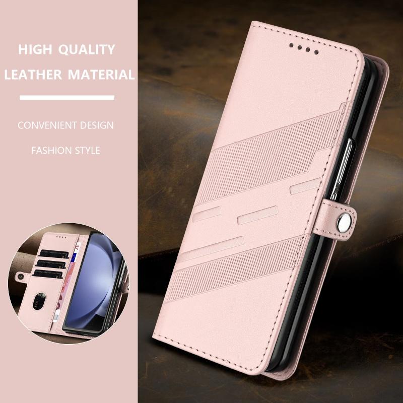 Тонкий кожаный чехол-книжка из замши со подставкой для Samsung Galaxy Z Fold 7 5G 6 5 4 3 Fold7 Fold6 Fold5 Fold4 Кошелек Чехол-карта Coque