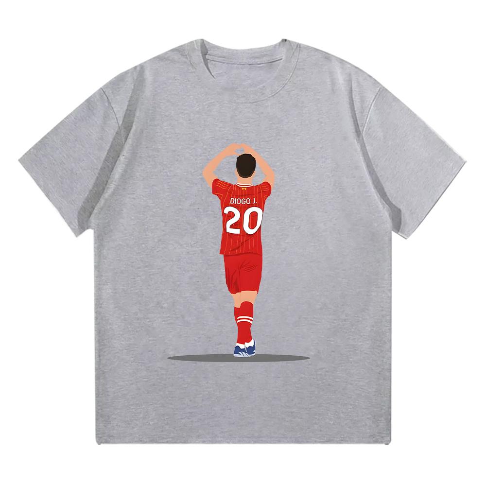 Диого Жота Футболки с графическим принтом в виде сердца любви для женщин/мужчин Памятная одежда Подарок для спортивных фанатов Футболки Свободные Повседневные Футболки Топы