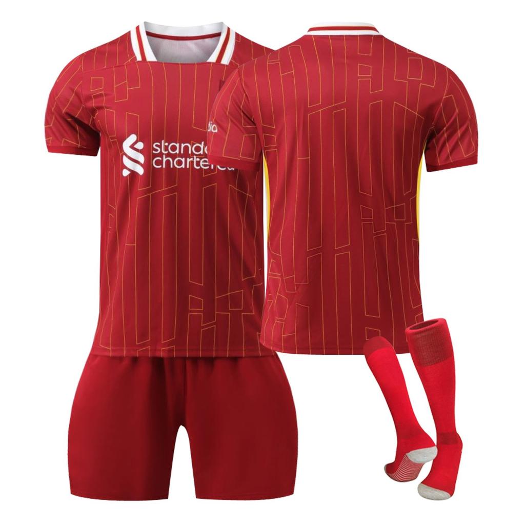2425Liverpool Home Jerseys Sports Team Uniform Set Football Training Suit Set