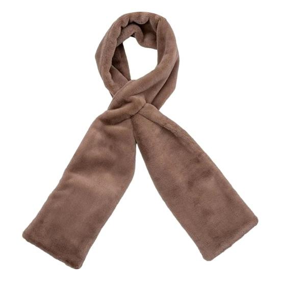 Шарф со скрытой молнией однотонный мягкий удобный теплый унисекс зимний шарф кошельки телефоны карман искусственный мех шарф-петля