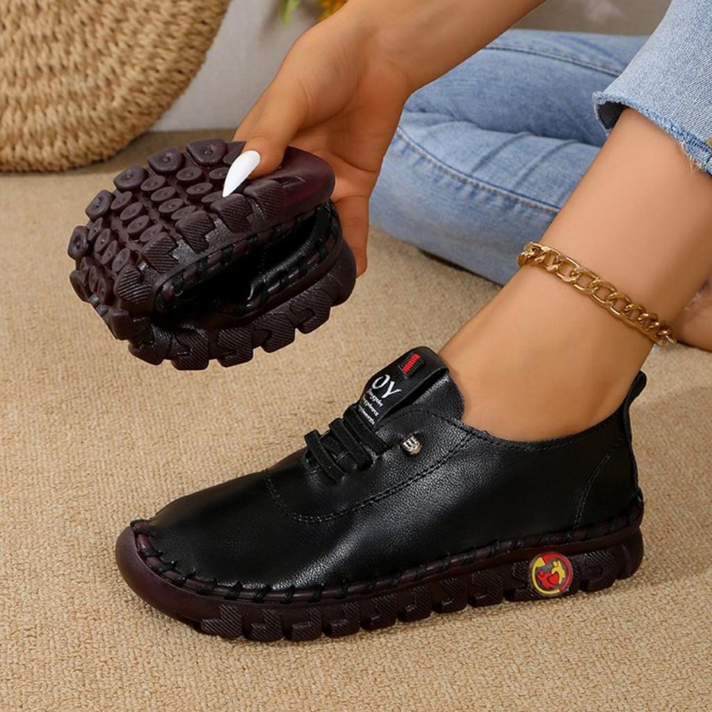 Женские кроссовки 2025 Новые дышащие ретро строчка подошва-маффин большой размер женская обувь весна лето мягкая подошва римские кроссовки