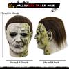 Terror Halloween Michael Myers Masks With LED Glow Horror Latex Full Head Headgear Scary Face Cover Masquerade Party Supplies