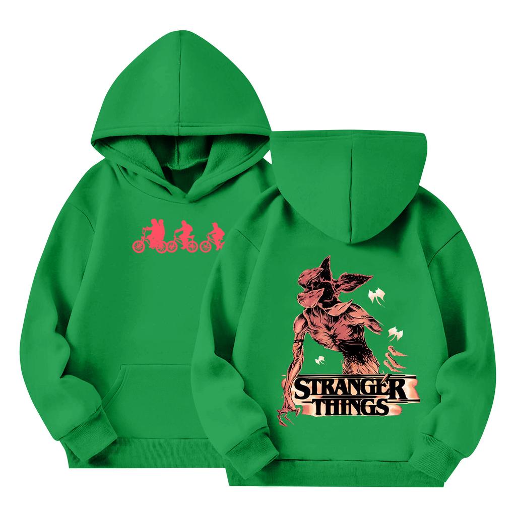 Детский пуловер с длинным рукавом, свободного кроя, с принтом букв, капюшоном на шнурке