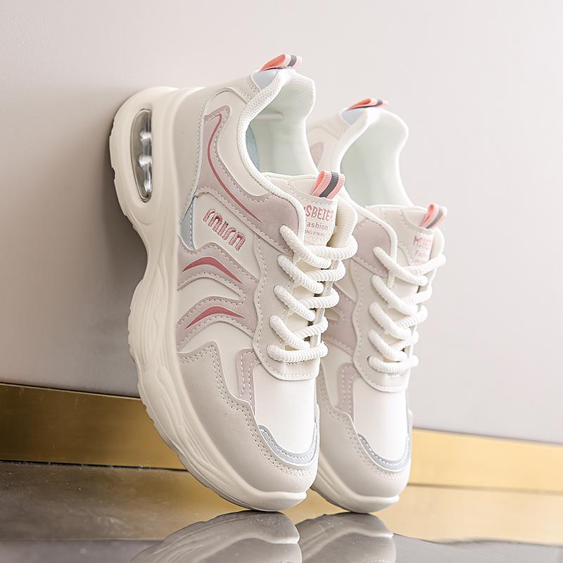 CRLAYDK 2024 женские модные кроссовки из искусственной кожи на шнуровке спортивная обувь повседневная воздушная подушка платформа для ходьбы удобный теннис