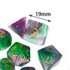 7 Pieces Polyhedral Dice D4 D6 D8 D10 D12 D20 Handmade Multisided for Entertainment Toy Gift