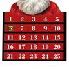 Santa Advent Calendar Wooden Christmas Countdown Calendar Reusable Festive Decoration for Home Tabletop Decor Holiday Gift