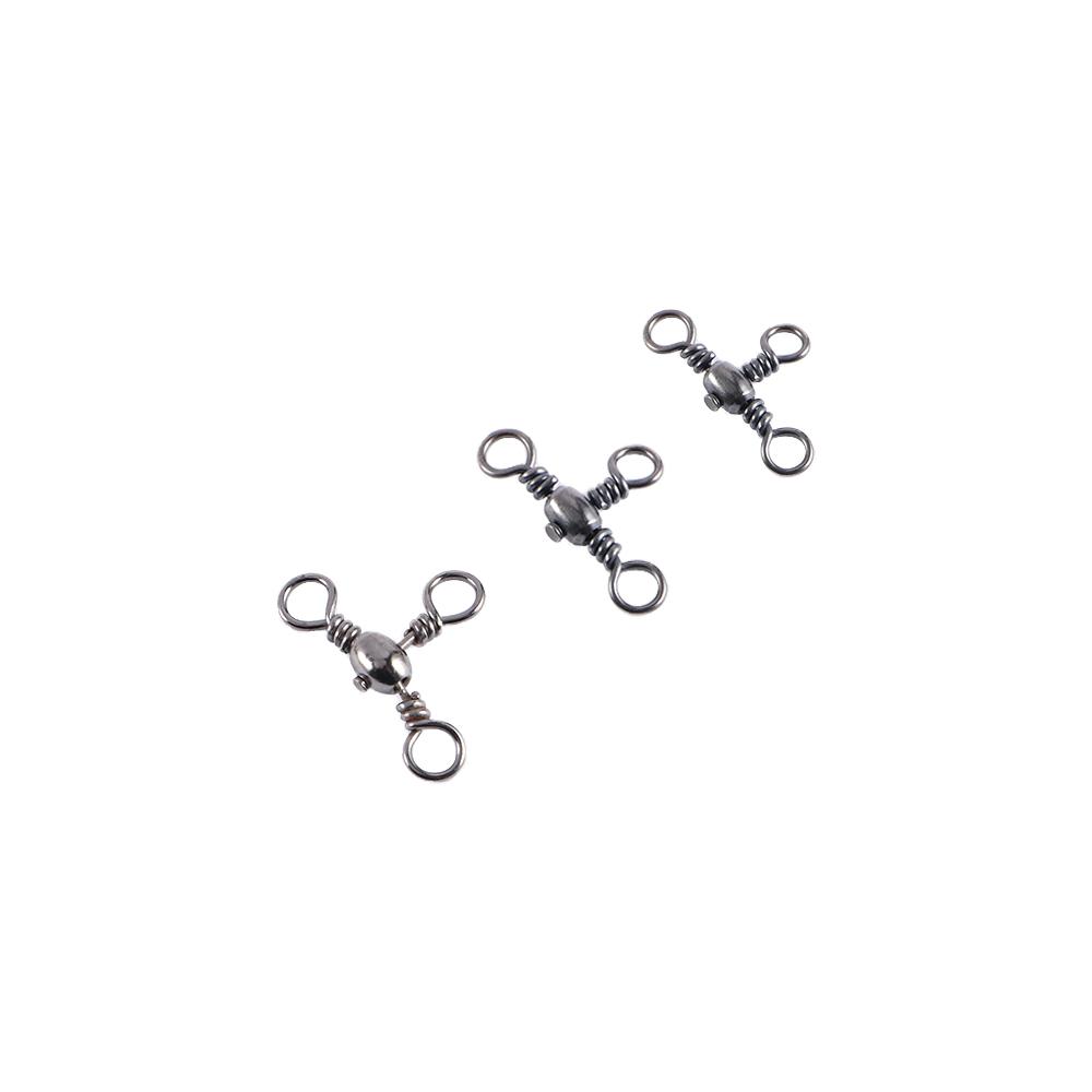 Аксессуары 3-х сторонний разветвитель поворотное кольцо рыболовный вертлюг вращающееся цельное кольцо соединитель для рыболовной лески