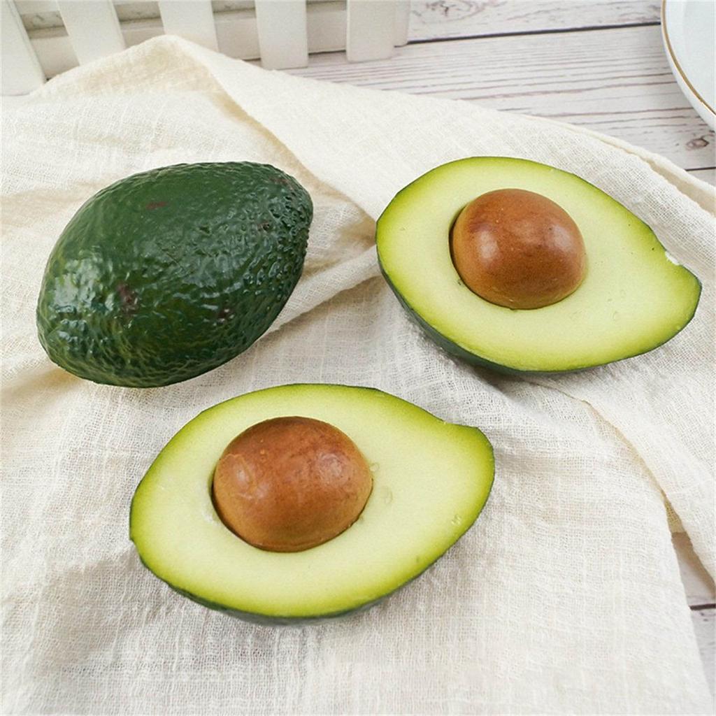 Artificial Avocado Realistic Avocado Artificial Fruit Fake Avocado Simulation Avocado Photography Props for Display