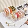Transparent Lip Gloss Holder 18-Slot Cosmetics Container Durable Lipstick Display Box  Bathroom