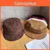 Women Fashion Solid Color Suede Flat Top Hat For Autumn And Winter Wearing