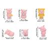 6Pcs Mini Piggy Car Dashboard Toys Dolls Figures Home Car Decoration For Auto Accessories Cartoon Pig Cute Car Ornaments Gifts