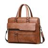 Briefcase Bag for Men, 14 Inch Leather Laptop Messenger Bag, Business Office Shoulder Handbag, Durable Style