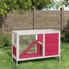 VidaXL Red Hutch 103x44x69.5 Cm Solid Pine Wood 172299