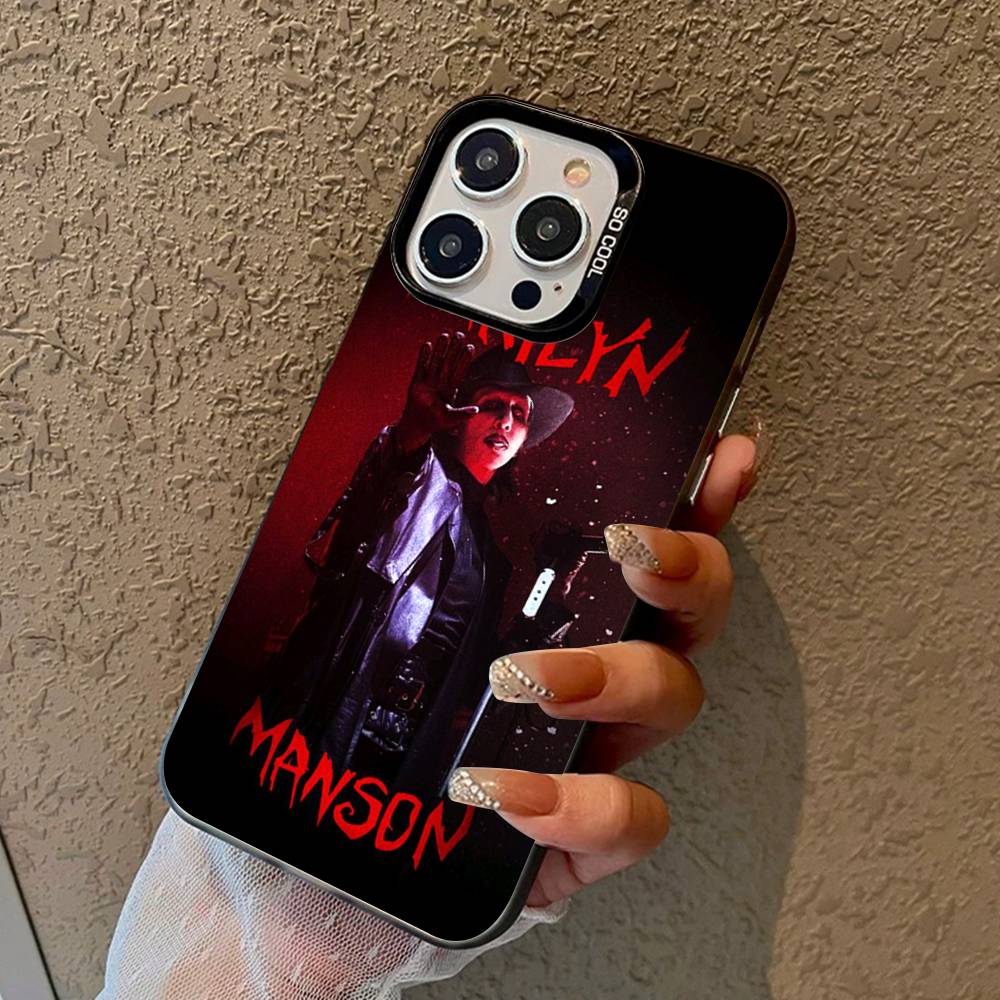 Чехол для телефона Marilyn Manson Rock Band Для IPhone 16 15 14 13 12 11 Pro Max 17 Plus Цветная крышка