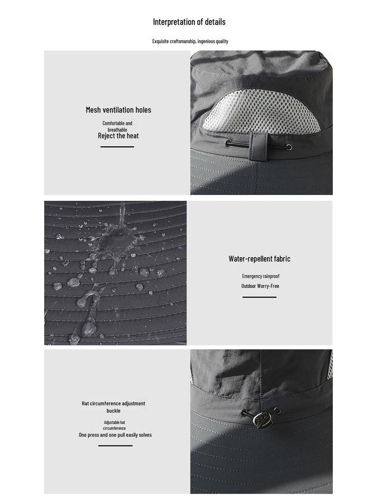 Men's Solar-Powered Cooling Hat with Fan for Outdoor Work