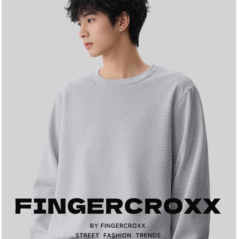 Мужская повседневная толстовка Fingercroxx с круглым вырезом из махровой ткани
