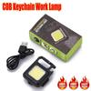 LED Flashlights Mini Cob Keychain Work Light Rechargeable Magnetic Keychain Light Portable Outdoor Fishing Camping Lamp