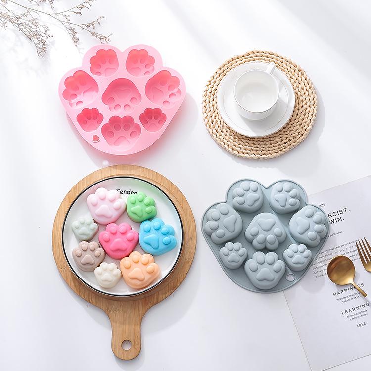 Популярная Милая Вечеринка Собака Кость Домашний Декор Ручной Работы Сделай Сам Десерт Домашняя Кухня Подарки Пищевой Силикон Силиконовая Форма Кошачья Лапка Форма Для Торта