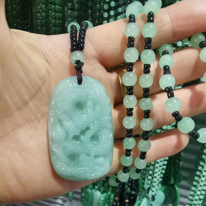 Китайский этнический стиль стеклянный ручной работы дракон кулон ожерелье амулет для женщин и мужчин счастливый подарок ювелирные изделия