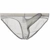 La Transparent Sexy Underwear Micro Mesh Pants Lingerie Elephant Briefs [Heureux Joie] Men's See-Through Men's (2XL, GRAY)