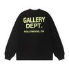 GALLERY DEPT Модный бренд с принтом букв Свободная толстовка с круглым вырезом и длинным рукавом Унисекс High Street Тонкий базовый слой