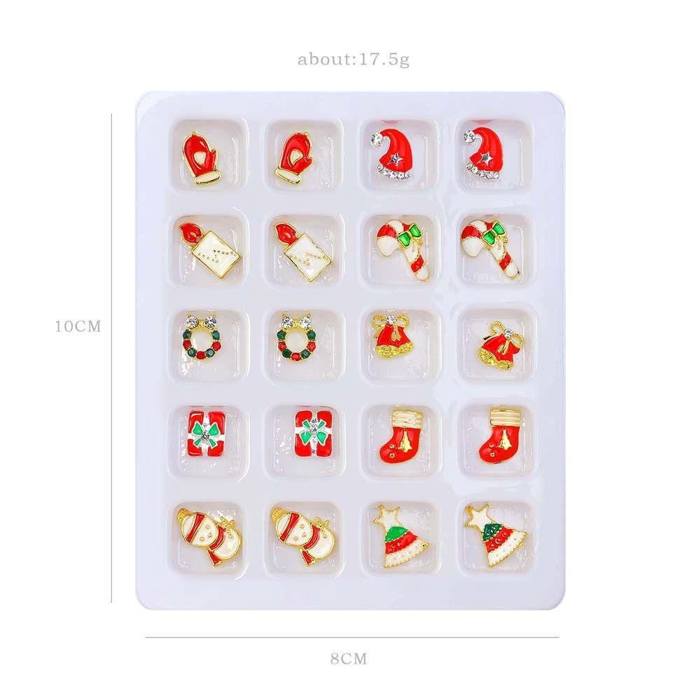 20Pcs/set Nail Supplies Christmas Nail Decorations Christmas Nail Accessories Manicurist