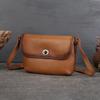 The First Layer of Cowhide Solid Color Small Square Bag Vintage Shoulder Bag High-grade Commuter Genuine Leather Hand-made Crossbody Bag for Women