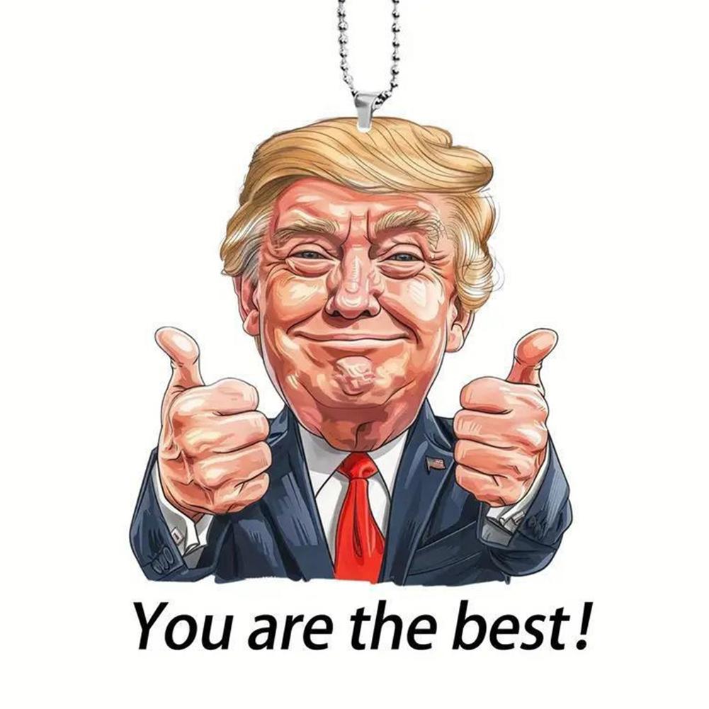 Акриловый забавный Дональд Трамп украшение Трамп президентский кулон Трамп Америка президентские выборы декоративная опора для автомобильного зеркала