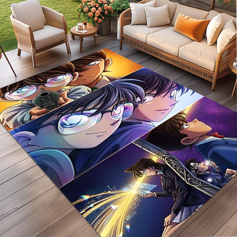 Detective Conan Print Rug, Washable Floor Carpet, For Entryway Dorm Laundry Room Office Study, Home Decor Birthday Christmas Gift