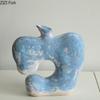 Hollowed Out Apple Ceramic Vase Creative Retro Plant Pot Table Decoration Flowers Arrangement Floral Vases Room Aesthetic Decor