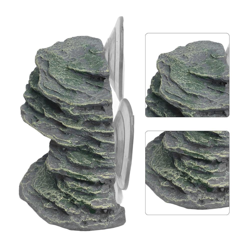Suction Cup Mount Reptile Basking Dock Resin Resin Climbing Platform Aquarium Decoration